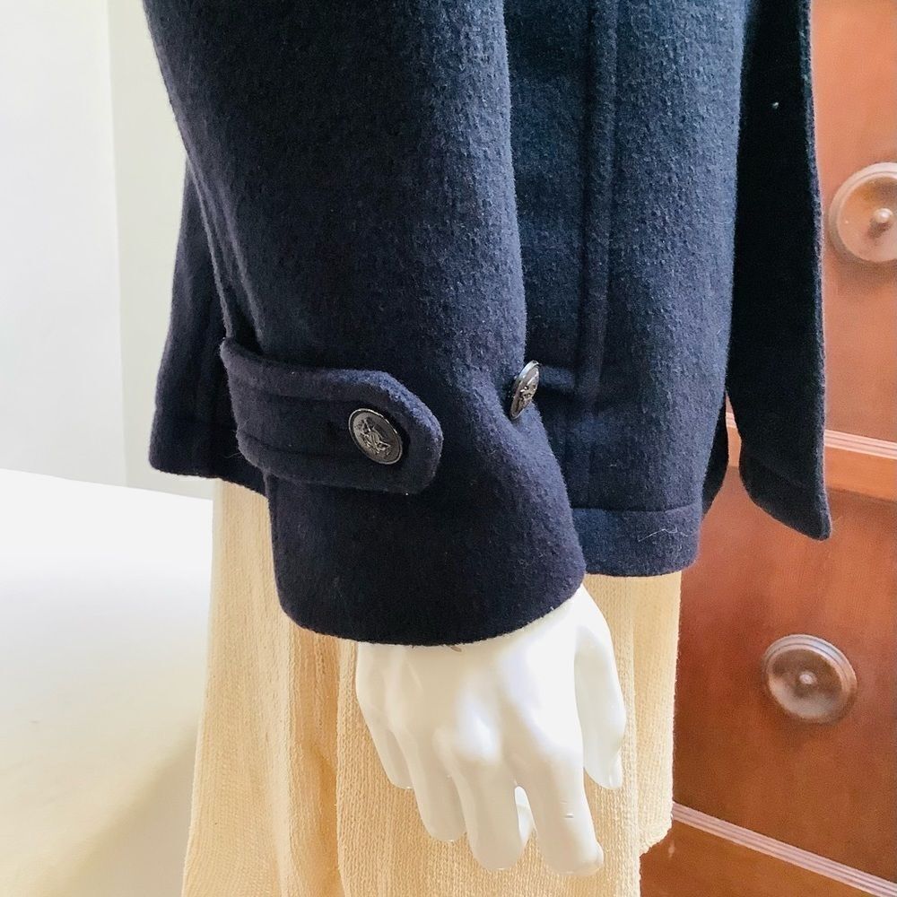Kinloch Anderson PEACOAT Double Breast Jacket warm wool molten Scotland euc